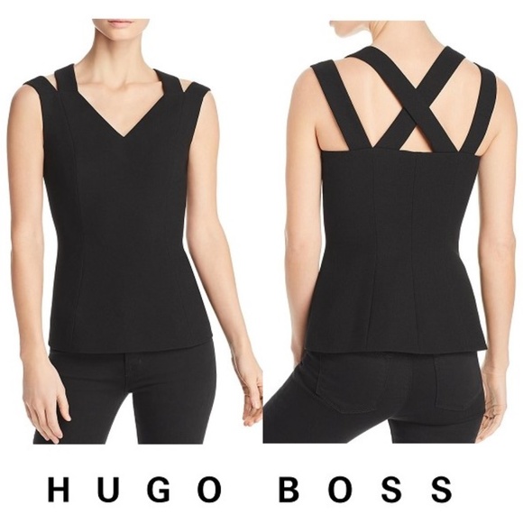 Hugo Boss Tops - NWT HUGO BOSS Imasira CrossBack Evening Blouse Top
